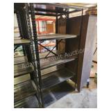 5-tier metal storage shelving unit, black