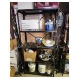 5-tier metal shelving unit, black, shelving unit