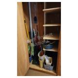 Cleaning closet clean out - Brooms mops dusters
