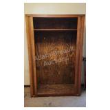 Custom built wood coat storage rack