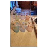 6 vintage Bartlett Collins gold embossed