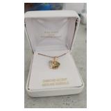 18kt gold over sterling silver Diamond accent