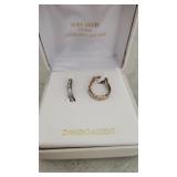 18kt gold over sterling silver diamond accent