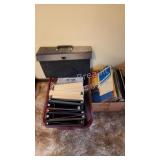 Miscellaneous office supplies, file folders, 3