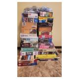 Assortment of jigsaw puzzles