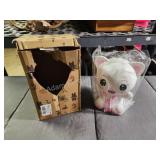 New H&W cute kitten shatterproof coin money bank
