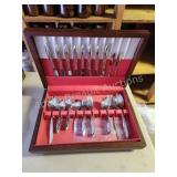 58 piece Gorham stainless silverware set with