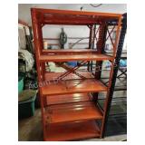 5-tier metal storage shelving unit, orange