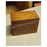 Vintage wooden recipes storage box