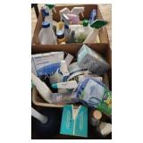 2 boxes of bathroom cleaning supplies - soap