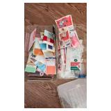 2 boxes of misc sewing