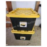 2 Tough Box 27 gallon storage totes