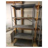 5-tier metal shelving unit, gray