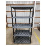 Heavy duty plastic 5-tier collapsible storage