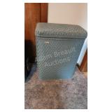 Vintage wicker flip top laundry hamper