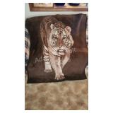 Plush Tiger throw blanket