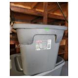 Sterilite 10 gallon plastic storage tote, grey