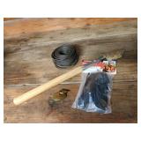 Trappers trowel shovel, trapping wire, trap