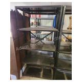 5-tier metal storage shelving unit, black