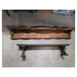 2 solid Pine custom built wall shelves