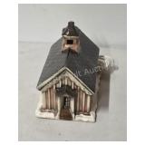 Vintage Mr Ceramics lighted church schoolhouse,