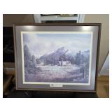 9 pcs assorted framed artwork and frames