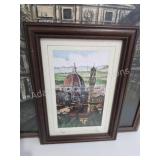 2 pcs vintage framed artwork- Florence Cathedral