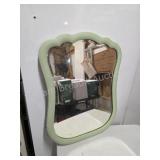 Vintage wood framed decorative mirror