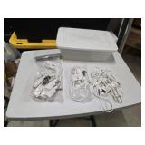 Rubbermaid shoebox storage tote with assorted