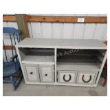 Custom up-cycled rolling cocktail serving bar,