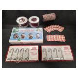 Department 56 candy cane, peppermint, and elves