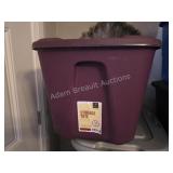 Homz 18 gallon storage tote, purple