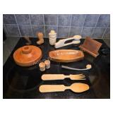 Assortment wooden hand carvings
