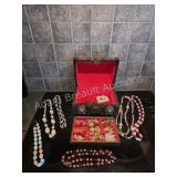 Vintage-style pirate treasure chest jewelry box