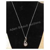 Sterling Silver Genuine Diamond Infinity Twist