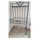 Metal Baker's Rack with Wine Storage