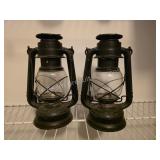 2 Vintage winged wheel no. 400 lanterns, made in