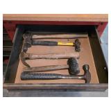 Tool chest drawer cleanout - Five Piece Hammer