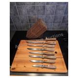 Solid wood knife block, assorted Chicago Cutlery