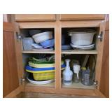 Kitchen cabinet clean out - Tupperware, plastic
