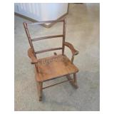 Vintage Child's Wooden Rocking Chair, a charming