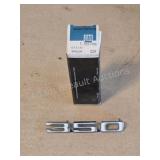Genuine NOS GM 350 Engine Emblem in Original