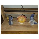 Whimsical Sculpted Candle Trio. Set of three