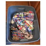18 gallon storage tote with handmade quilted