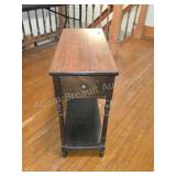 Vintage Wood Side Table with Drawer