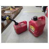 Blitz 2 gallon and 1.25 gallon plastic gas cans