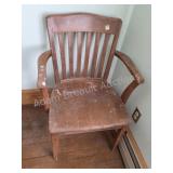 Vintage Wooden Armchair. Solid wood armchair with