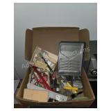 PAINTING SUPPLIES LOT IN CARDBOARD BOX