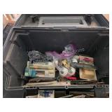 Rough House Tool Box w/ Hardware Lot. Large black