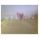 VINTAGE PEPSI COLA GLASS AND TOOLED TUMBLER SET